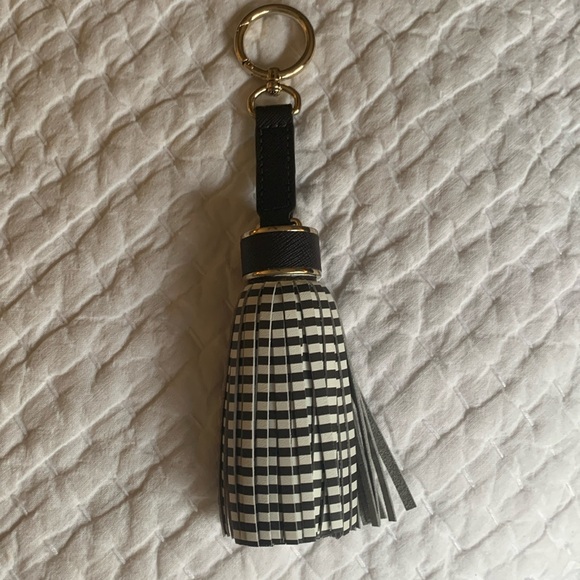 Henri Bendel Striped Leather  Bag/backpack tassle - Picture 3 of 5